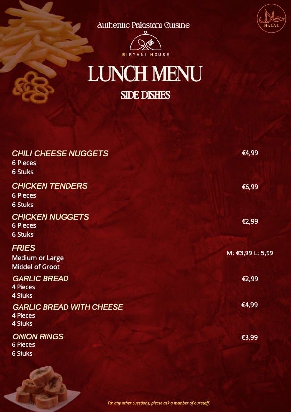 Lunch Menu