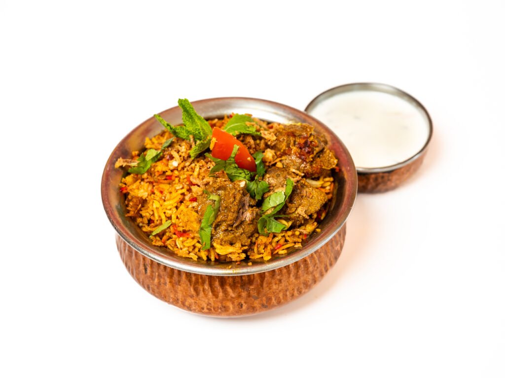 Lamb Biryani Met Raita